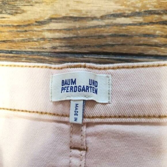 baum und pferdgarten pale pink button fly jeans sz 34 - Picture 2 of 6